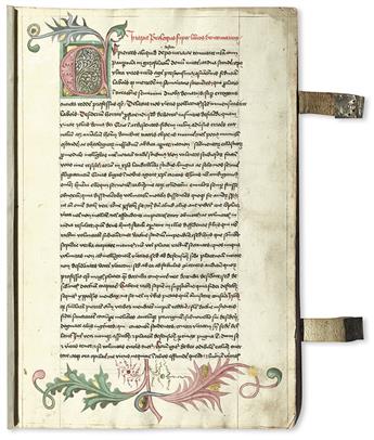 MANUSCRIPT.  Petrus Lombardus. Sententiarum libri IV.  Manuscript in Latin on paper.  Bohemia, 1463
